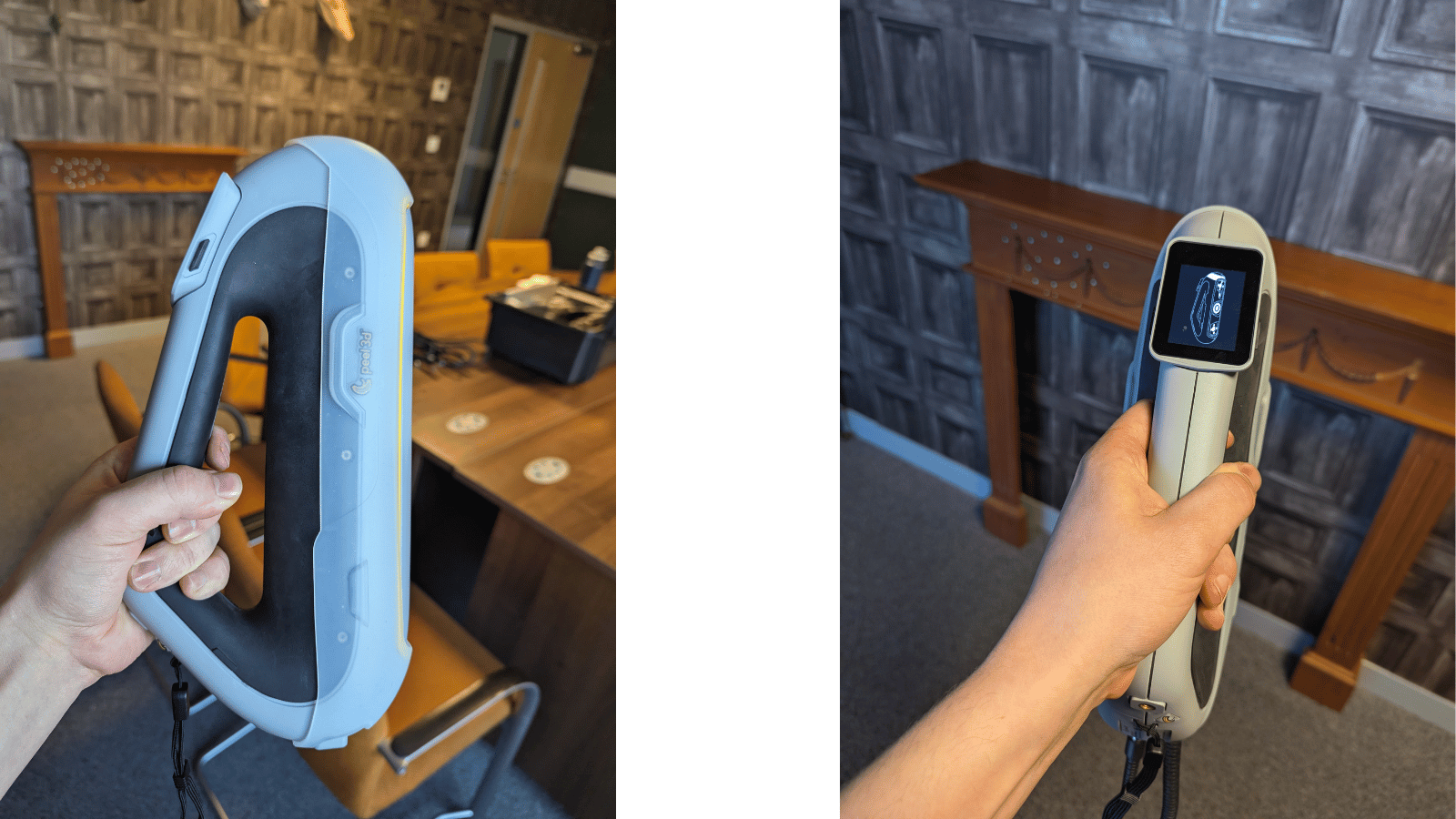 Close ups of Peel 3 3D scanner